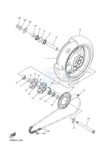 YZF-R1 YZF-R1E 998 R1 (2SG3) drawing REAR WHEEL