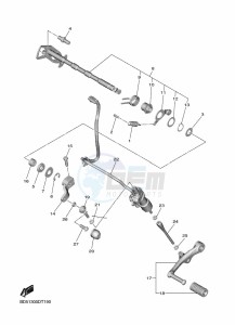 NIKEN MXT850 (BD5F) drawing SHIFT SHAFT