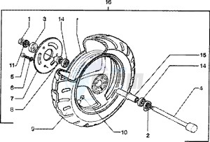 Skipper 125 4t drawing Front wheel