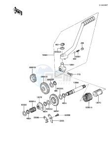 AR 50 A (A1) drawing KICKSTARTER MECHANISM