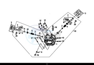 ORBIT II 50 (25 KM/H) (AE05W8-NL) (L8-M0) drawing CYLINDER HEAD