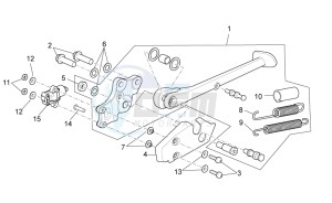 Tuono 1000 v4 R Std APRC drawing Central stand