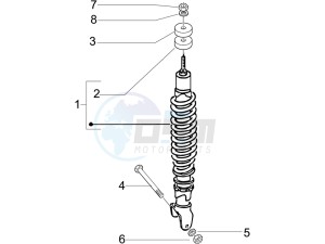 Liberty 50 4t drawing Rear suspension - Shock absorbers