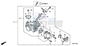 CBR125RWA UK - (E / WH) drawing THROTTLE BODY