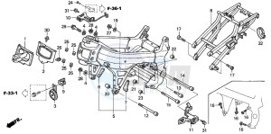 VTR1000SP VTR1000SP-2 drawing FRAME BODY (VTR1000SP2/3/ 4/5/6)