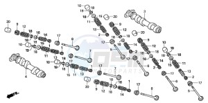 VFR800A drawing CAMSHAFT/VALVE (FRONT)