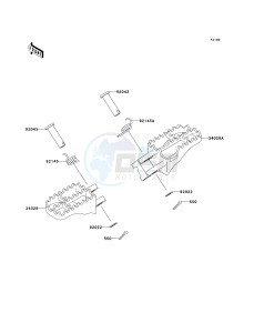 KX 250 M (M1) drawing FOOTRESTS