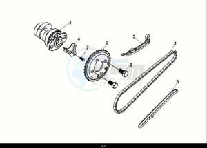 JET 14 125 LC ABS (E5) (XC12WZ-EU) (M1) drawing CAM SHAFT-CYL. HEAD L. SIDE COVER