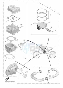 WR450F (BDB8) drawing PISTON REBUILT KIT