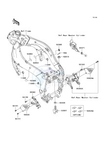 ZX 600 R [NINJA ZX-6R MONSTER ENERGY] (R9FA) R9FA drawing FRAME FITTINGS-- FRONT- -