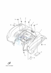 YFM700FWBD KODIAK 700 EPS (BGFB) drawing REAR FENDER