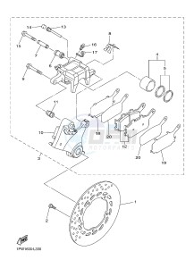 XJ6N ABS 600 XJ6-N (NAKED, ABS) (36B6) drawing REAR BRAKE CALIPER