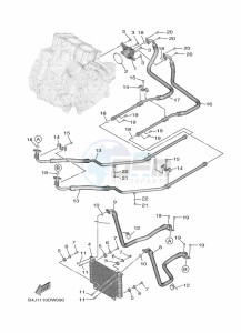 YXF1000EWS YX10FPSM (B4J2) drawing OIL COOLER