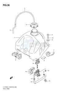 LT-F250 (E28-E33) drawing FUEL TANK