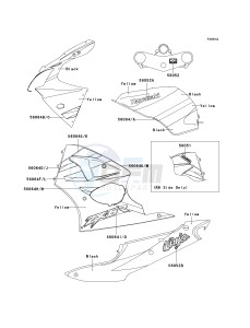 ZX 600 J [NINJA ZX-6R] (J1-J3) [NINJA ZX-6R] drawing DECALS-- YELLOW_BLACK- --- ZX600-J2- -