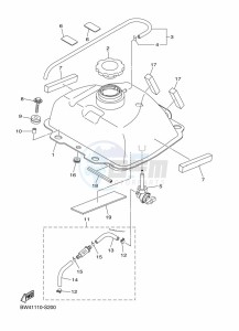 YFZ50 (BW4A) drawing FUEL TANK