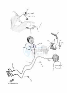 XP530-A TMAX SX ABS (BX3D) drawing HANDLE SWITCH & LEVER