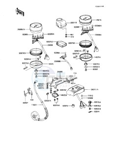 KZ 1100 D [SPECTRE] (D1-D2) [SPECTRE] drawing METERS -- KZ1100-D1- -