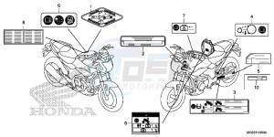 NC700SD NC700S Europe Direct - (ED) drawing CAUTION LABEL