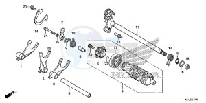 NC750SAE NC750SA ED drawing GEARSHIFT DRUM (NC750S/ SA)