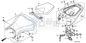 CBR1000RR9 BR / MME - (BR / MME) drawing SEAT