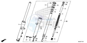 VT750C2SE Shadow - VT750C2S-E UK - (E) drawing FRONT FORK (VT750C2S)