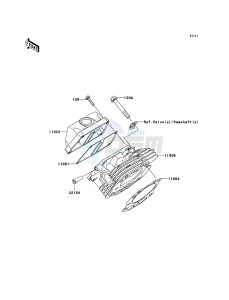 MULE_600 KAF400B8F EU drawing Cylinder Head