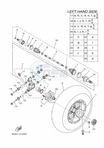 YFM700FWBD KODIAK 700 EPS (BGFW) drawing REAR WHEEL