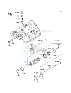 NINJA 250R EX250KBFA GB XX (EU ME A(FRICA) drawing Gear Change Drum/Shift Fork(s)