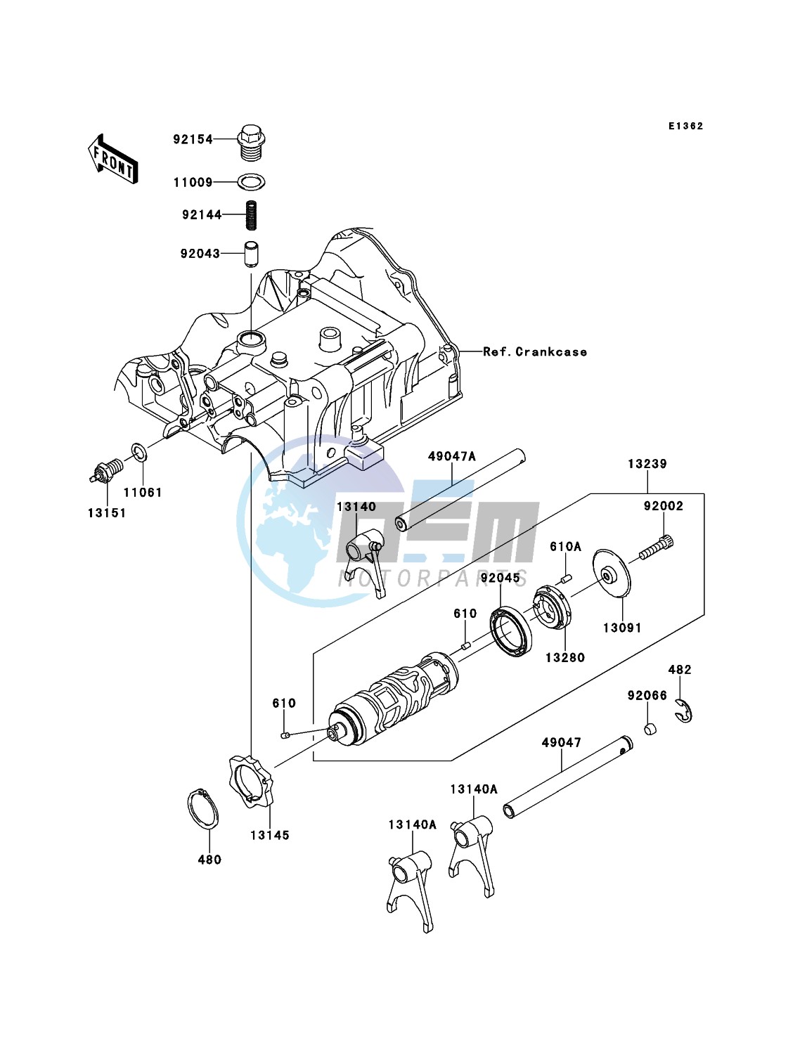 Gear Change Drum/Shift Fork(s)