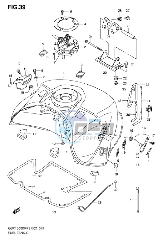 FUEL TANK (MODEL K8/K9)