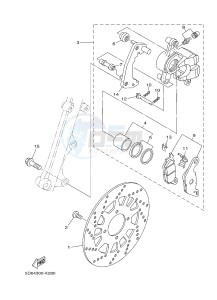 T135 T135FI CRYPTON X (5D67) drawing FRONT BRAKE CALIPER