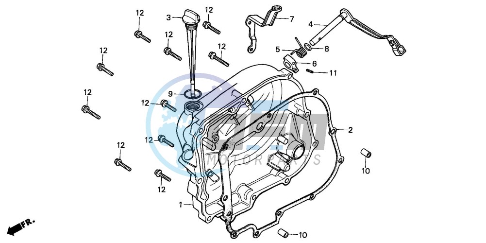 RIGHT CRANKCASE COVER (E/ED/F/G/SD/SW)