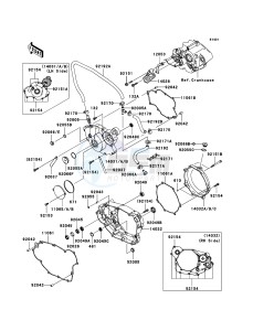 KLX450R KLX450A8F EU drawing Engine Cover(s)