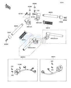 ZX 1100 C [NINJA ZX-11] (C1-C4) [NINJA ZX-11] drawing HANDLEBAR