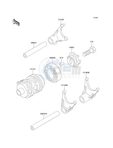 KX 85 A [KX85 MONSTER ENERGY] (A6F - A9FA) A9FA drawing GEAR CHANGE DRUM_SHIFT FORK-- S- -