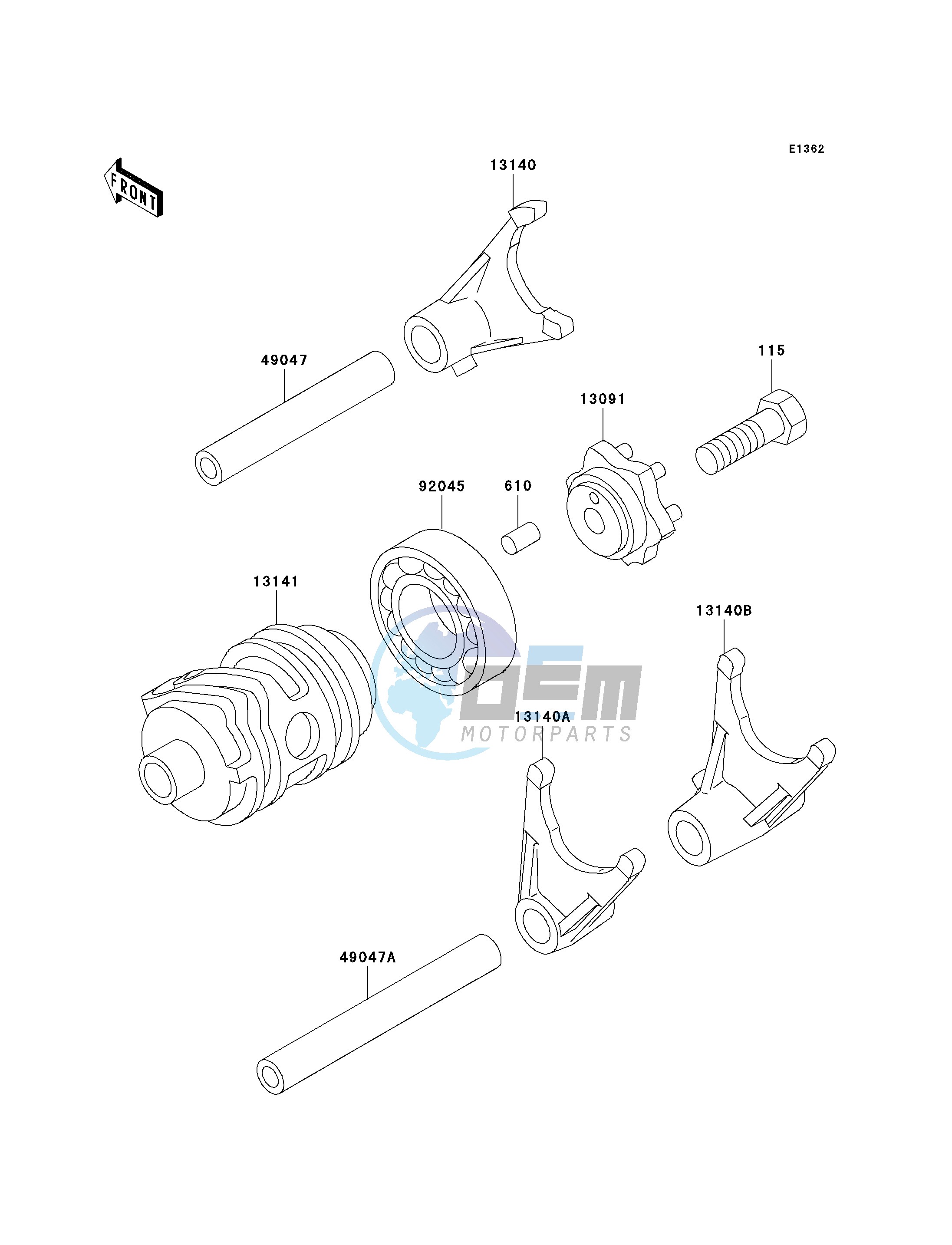 GEAR CHANGE DRUM_SHIFT FORK-- S- -