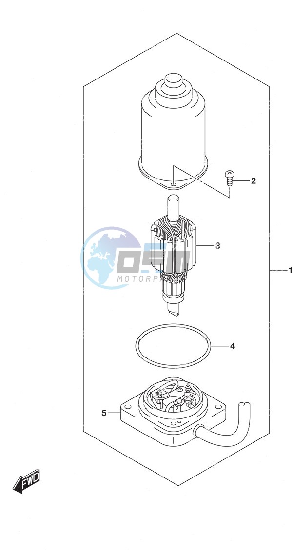 PTT Motor w/Power Tilt