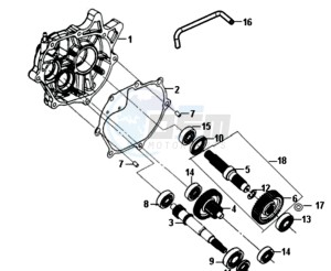 FIDDLE III 200I L6 drawing MISSION CASE - DRIVE SHAFT