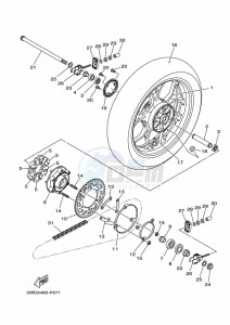 YZF320-A YZF-R3 (B2X8) drawing REAR WHEEL