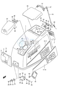 DT 140 drawing Engine Cover (1986 to 1987)