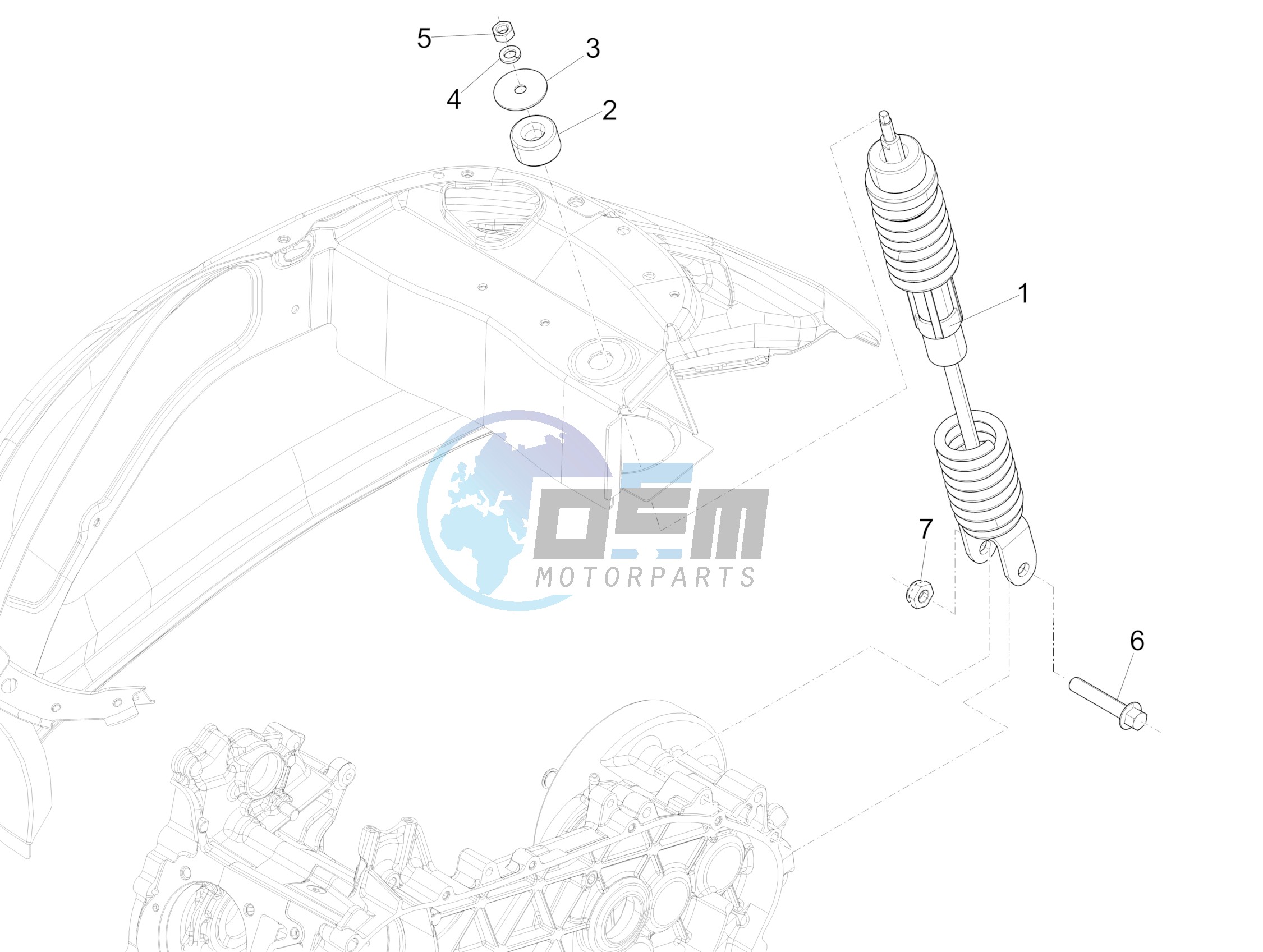 Rear suspension - Shock absorber/s