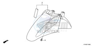 SH300AD SH300i E drawing FRONT FENDER