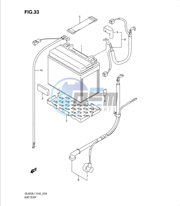 BATTERY (DL650UEL1 E19)