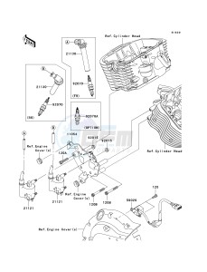 VN 900 C [VULCAN 900 CUSTOM] (7F-9FA) C7F drawing IGNITION SYSTEM