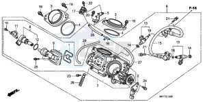 XL700VAB TRANSALP E drawing THROTTLE BODY