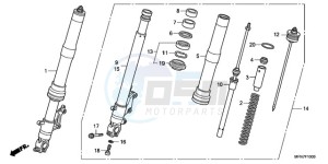 CB1000RA UK - (E / MPH) drawing FRONT FORK