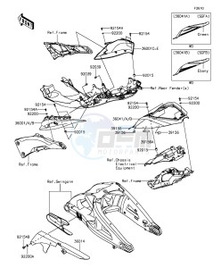 NINJA ZX-10R ABS ZX1000SGF XX (EU ME A(FRICA) drawing Side Covers/Chain Cover