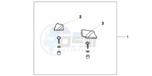 XL700V9 Europe Direct - (ED / SPC) drawing PILLION ARM REST SET