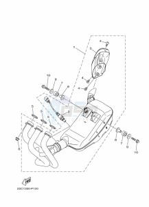 TRACER 900 GT MTT850D (B1J8) drawing EXHAUST